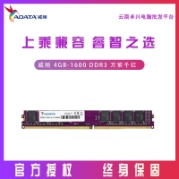 云南电脑商城 AData/威刚4G DDR3 1600万紫千红条 电脑台式机游戏内存条