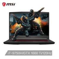 微星(msi)GF65 15.6英寸轻薄窄边框游戏笔记本(九代i7-9750H 8G 512G NVMe SSD GTX1660Ti 赛睿 120Hz电竞屏)（GF65 Thin 9SD-069CN）