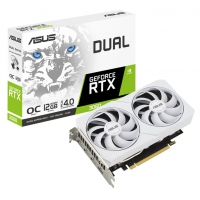 华硕（ASUS）DUAL-RTX3060-O12G-WHITE白色 电竞游戏电脑独立显卡